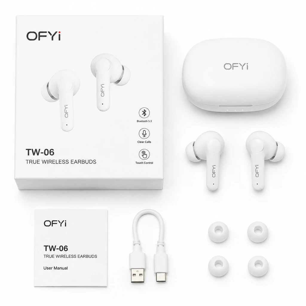 هندزفری بلوتوثی OFYi مدل TW-06 4 هندزفری بلوتوثی OFYi مدل TW-06 - تصویر 4