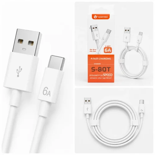 کابل شارژ USB به Type-C فست 6 آمپر 9 کابل شارژ USB به Type-C فست 6 آمپر - Image 5
